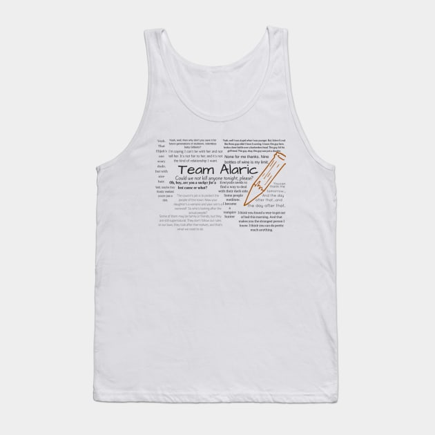 Team Alaric Tank Top by Undeclared! The Vampire Diaries